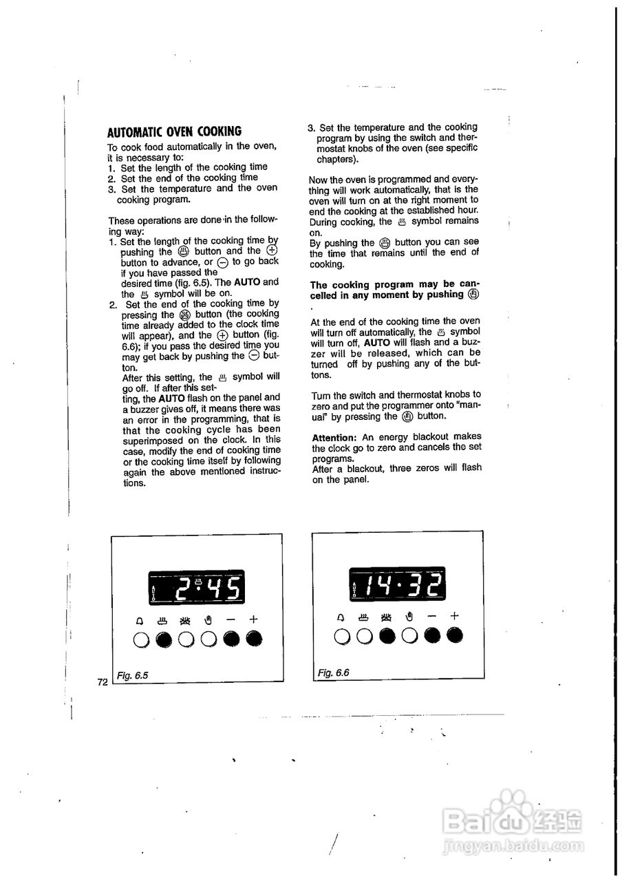 德国宝GV-607SA嵌入式电烤箱使用说明书:[7]