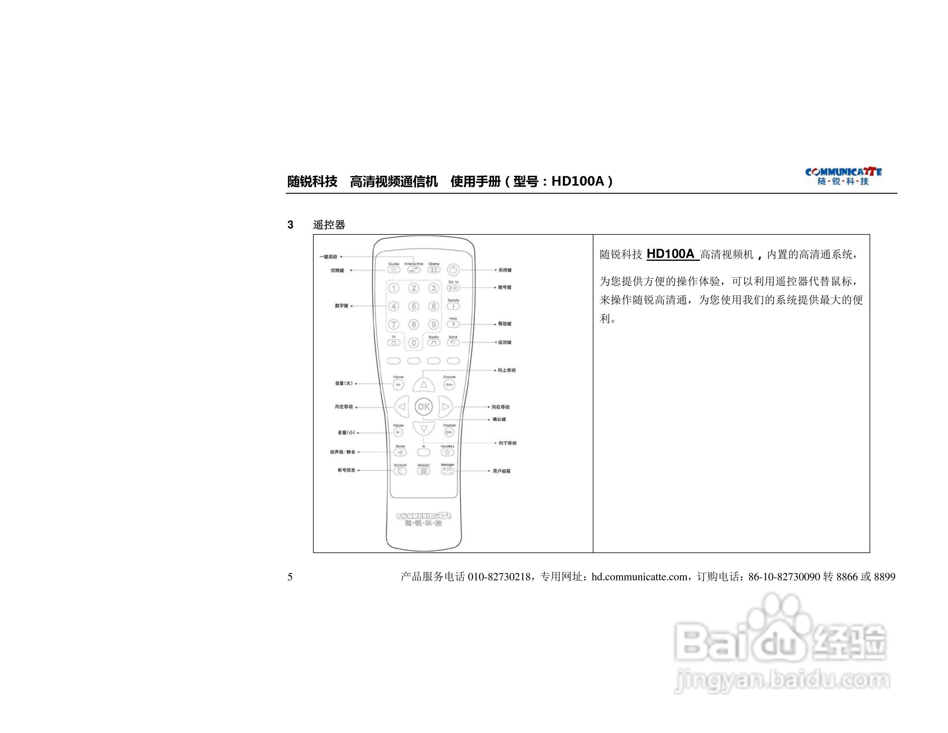 随锐HD100A高清视频通信机使用说明书:[1]