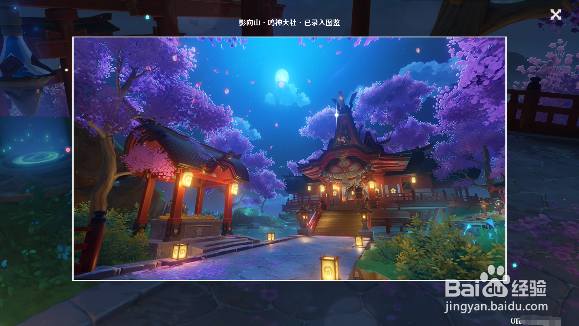 稻妻观景点二的位置。