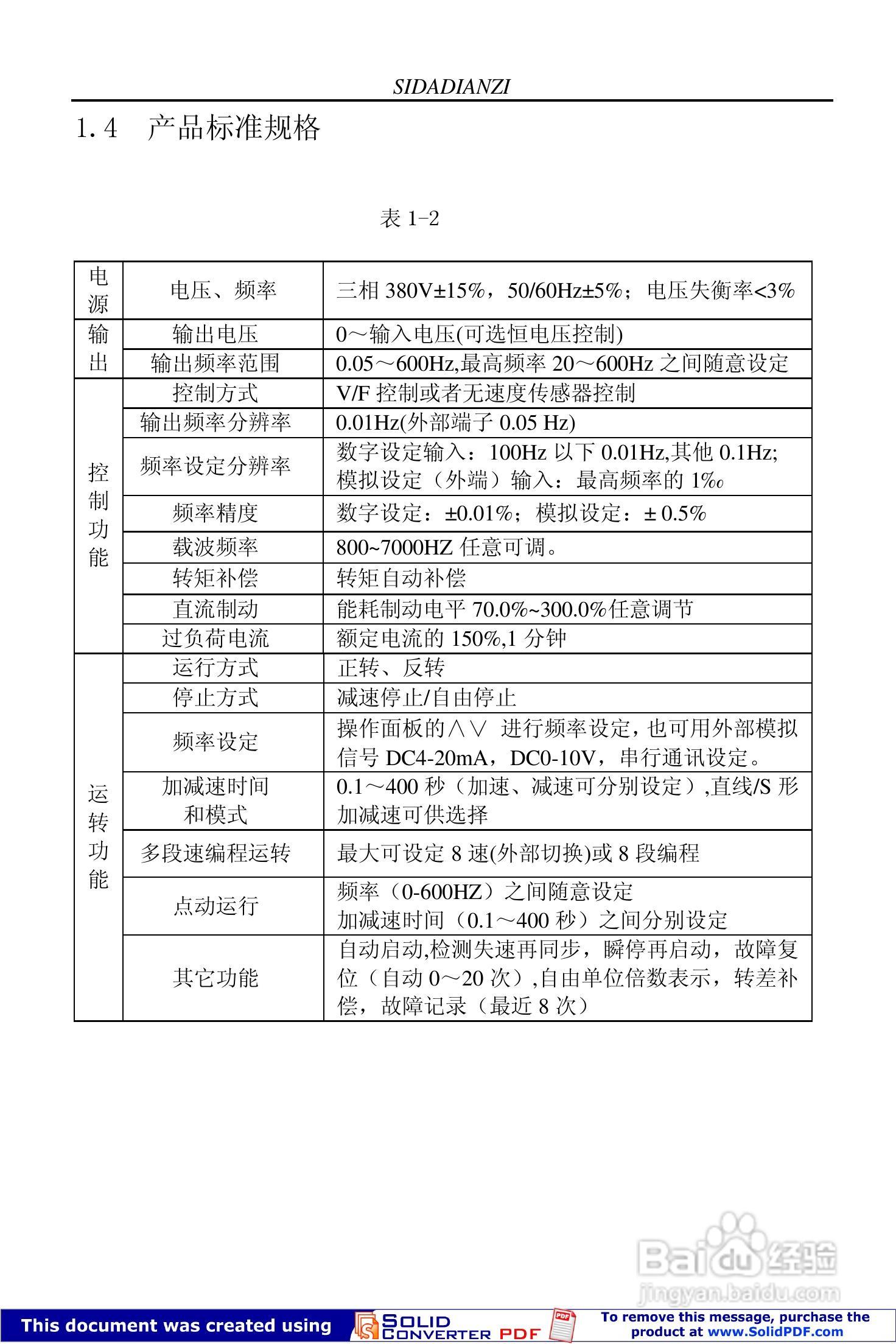 思达JPSD3000-P系列变频调速器用户说明书:[1]