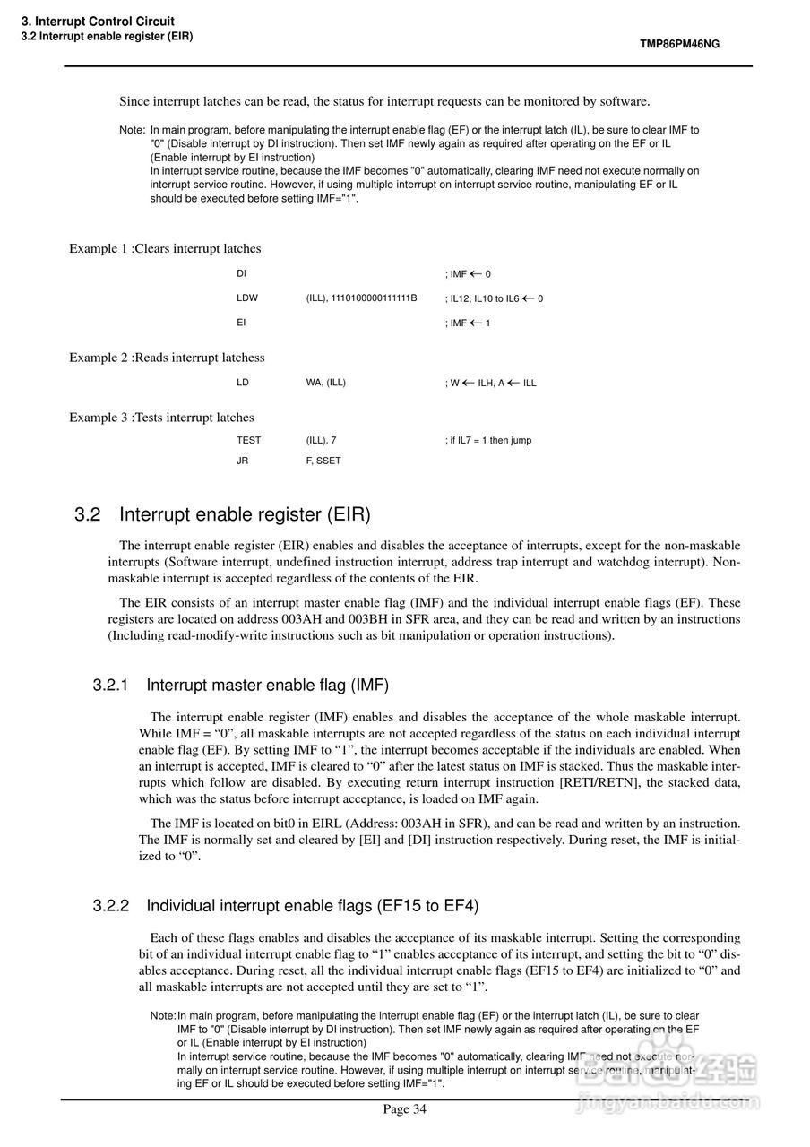 TOSHIBA TMP86PM46NG 8位微控制器说明书:[5]