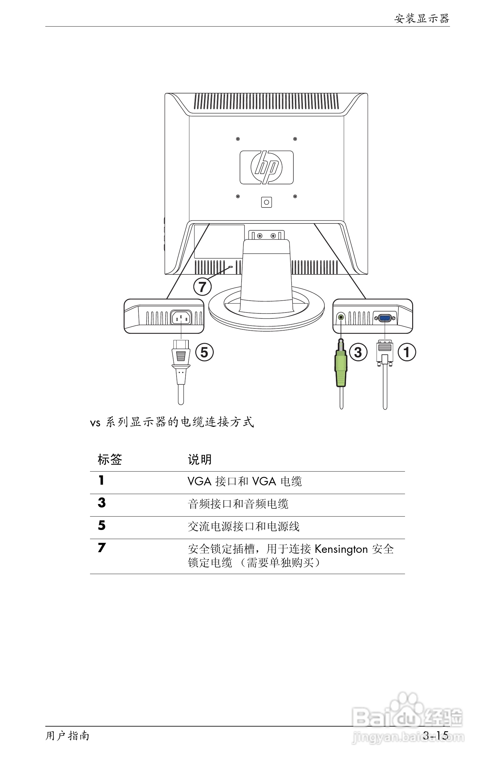 惠普VS15液晶显示器使用说明书:[4]