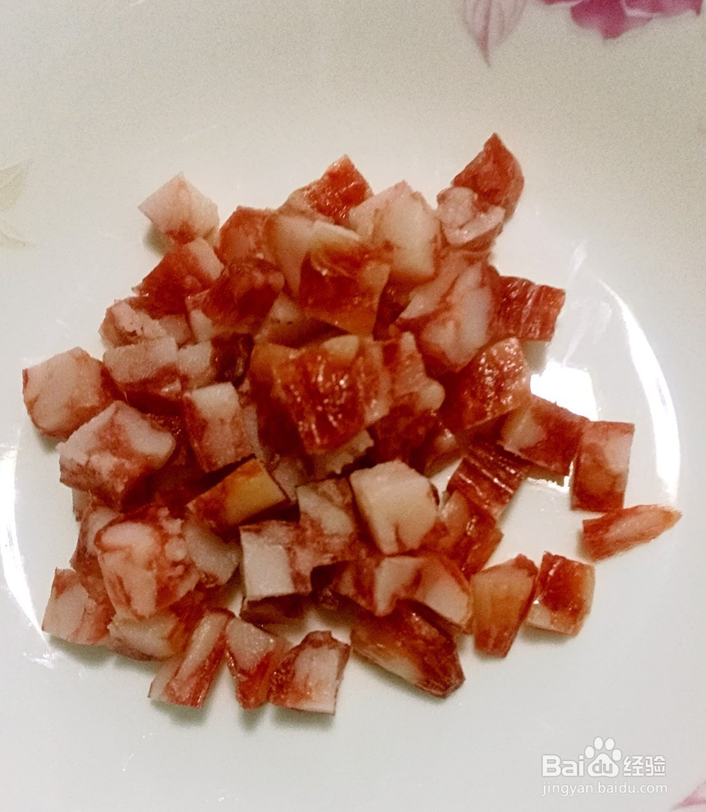 豌豆米炒香肠