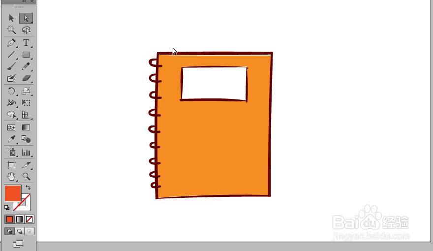 怎样在illustrator中绘制记录本小图标