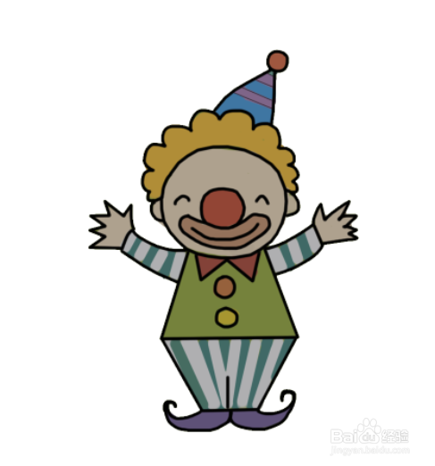 人物简笔画:小丑