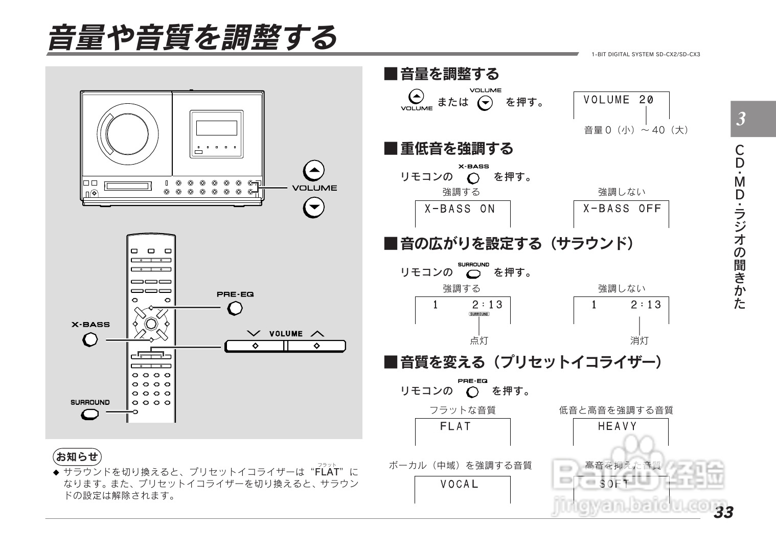 SHARP SD-CX2/CX3音响使用说明书:[2]
