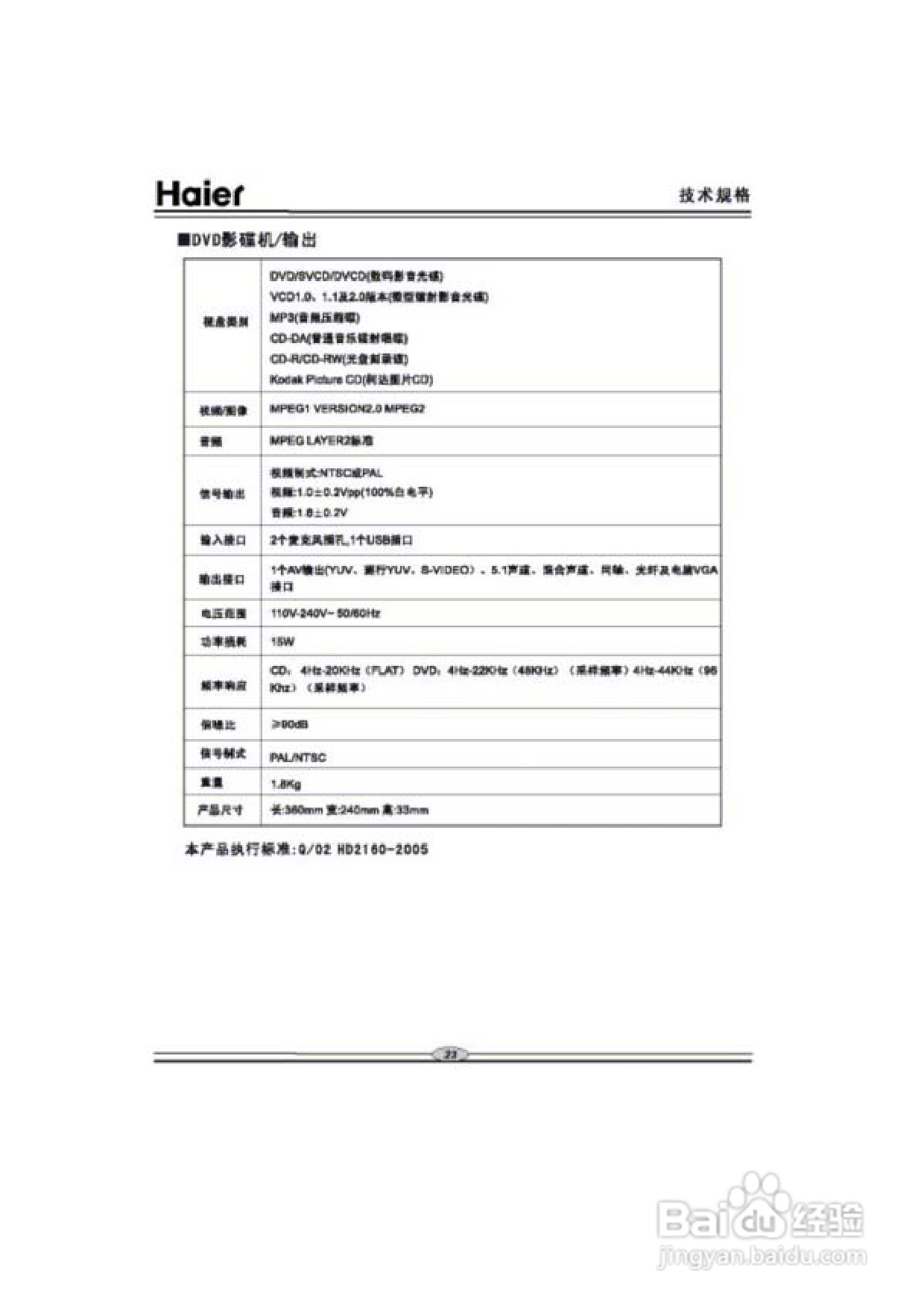 海尔DVD-H228影碟机使用说明书:[2]