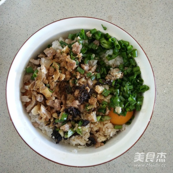 肉末橄榄菜米饭饼