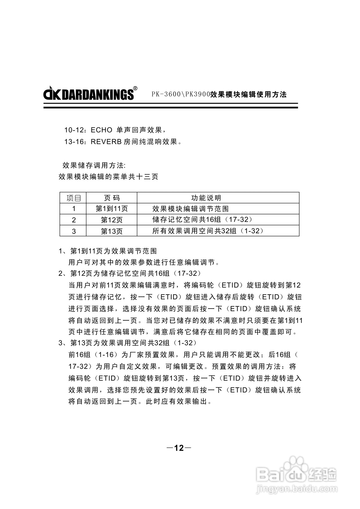 帝肯专业KTV功放PK3600使用说明书:[1]