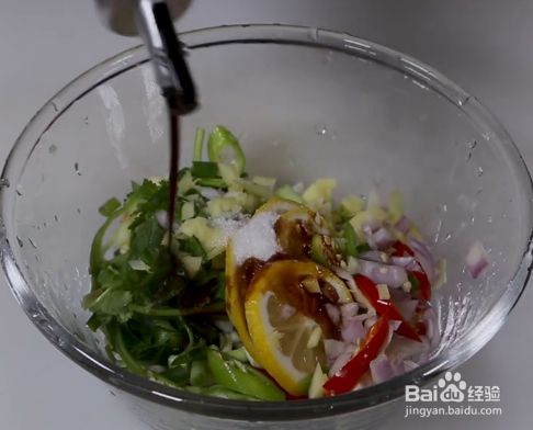 凉拌柠檬虾的做法