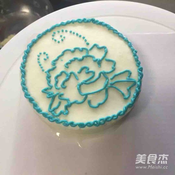 奶油霜手绘蛋糕【青花瓷拨浪鼓】