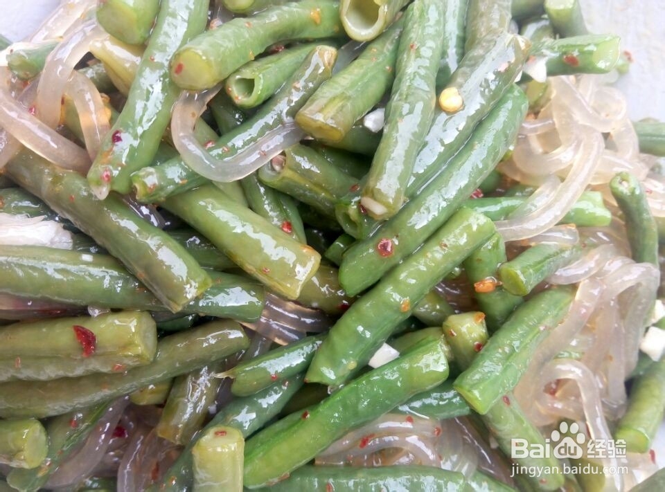 凉拌豆角的制作
