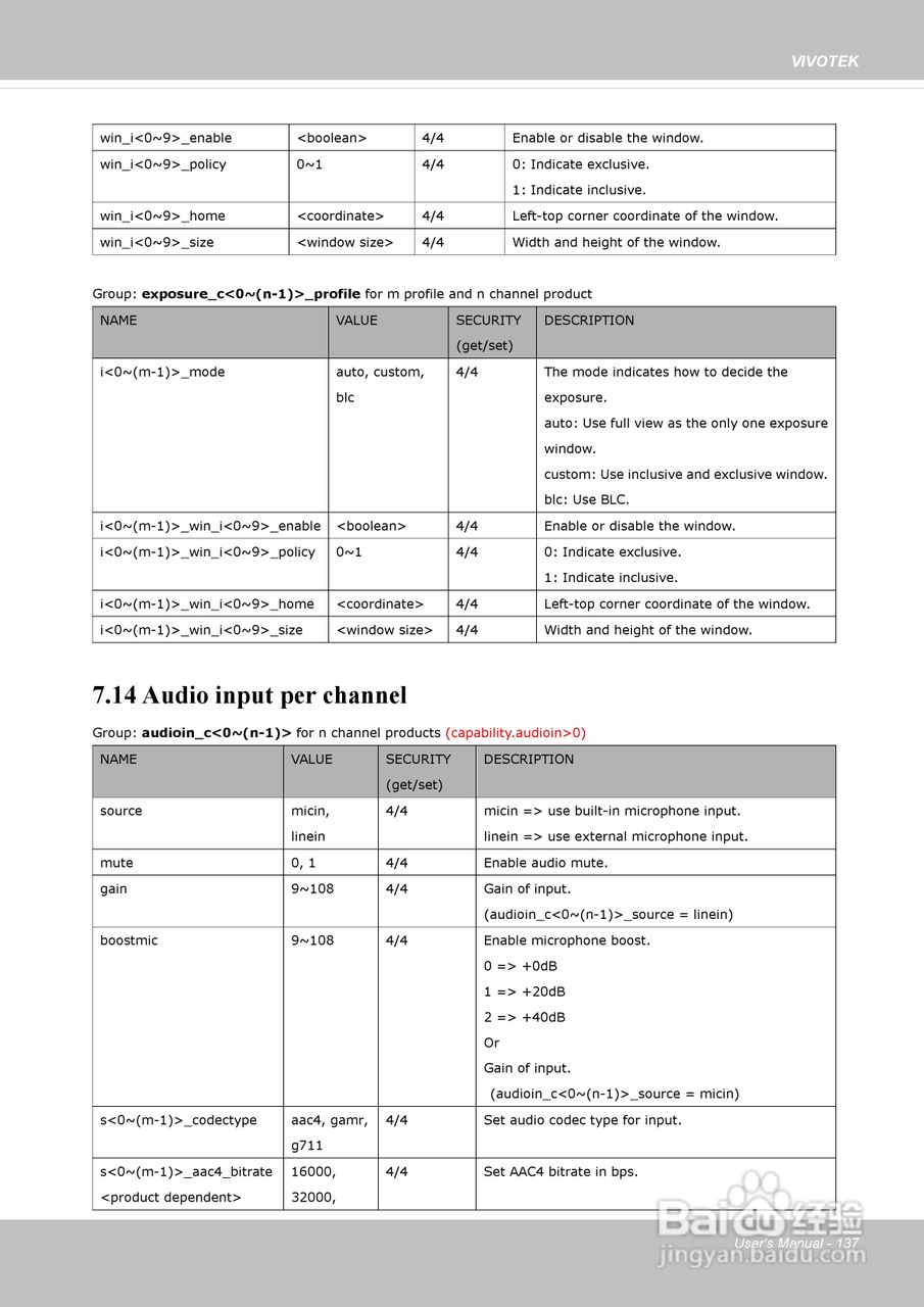 晶睿通讯固定式网络摄像机IP8162使用说明书:[14]