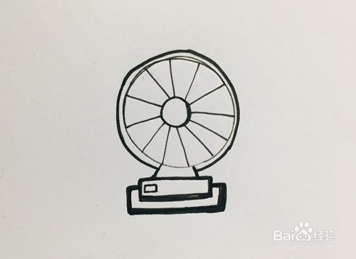 简单的电风扇怎么画图片