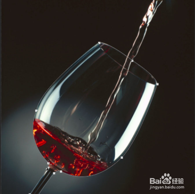 怎么用PS抠出水流入杯子的图片