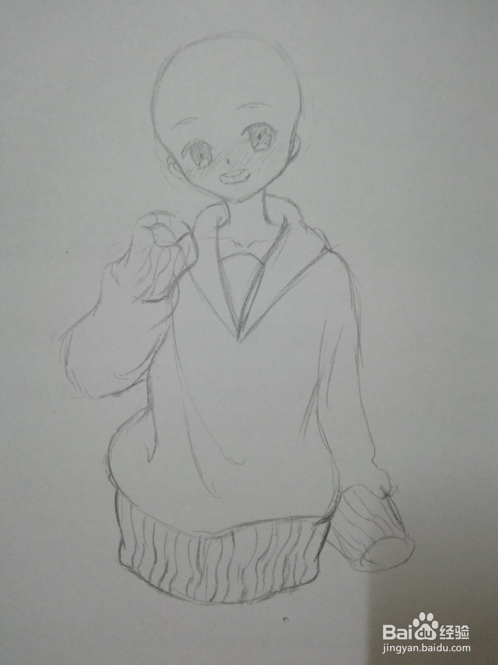 卡通动漫人物线稿手绘教程