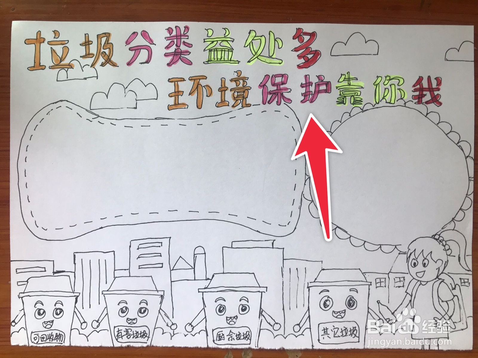 垃圾分类益处多,环境保护靠你我手抄报