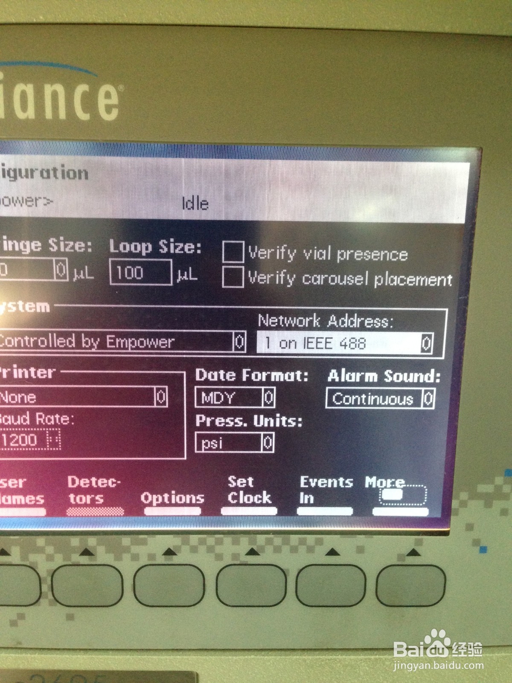 waters e2695监测器按钮灰色的解决方法