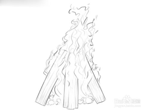 如何绘制篝火