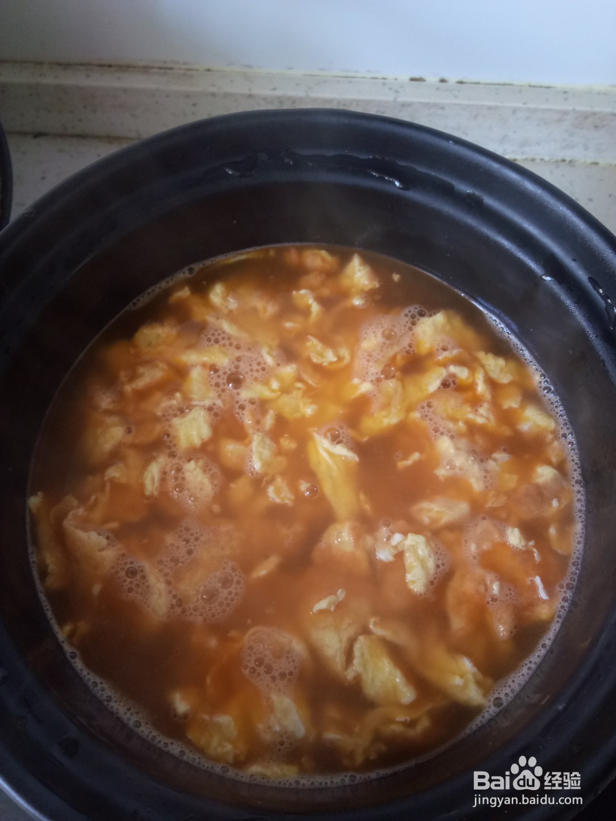 番茄酱鸡蛋面片汤