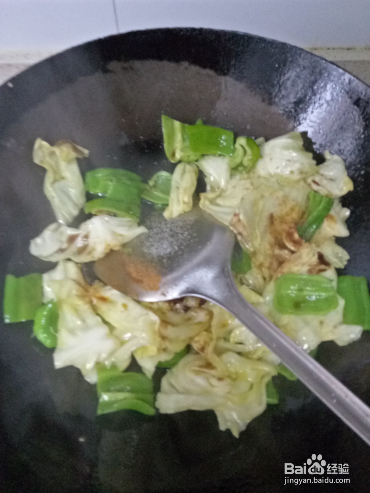 青椒包菜炒腐竹