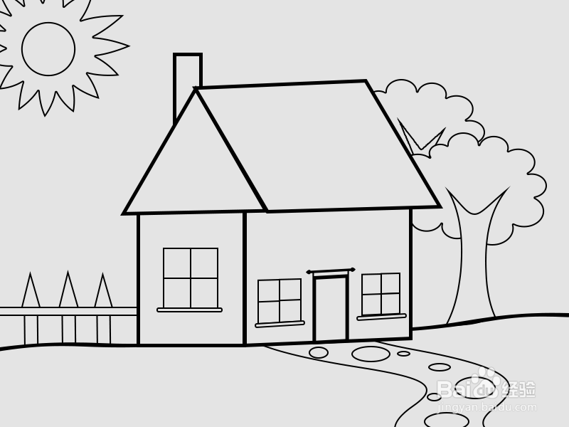 怎样画漂亮又简单的房子