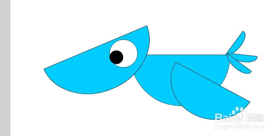 flash绘制一只卡通鸟的方法