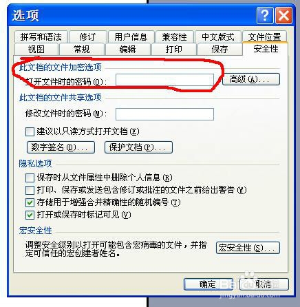 word文档怎么设置打开文件密码
