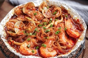 超好吃的锡纸花甲粉