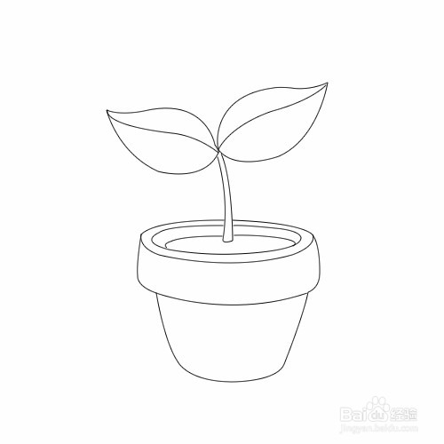 如何画盆栽简笔画