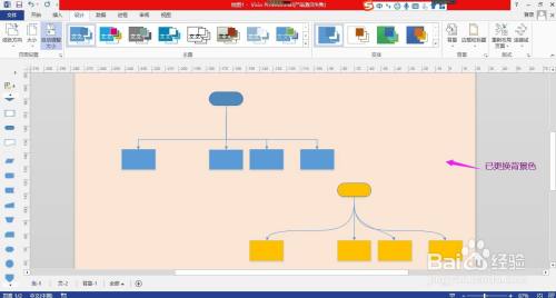 怎樣修改visio流程圖的背景色