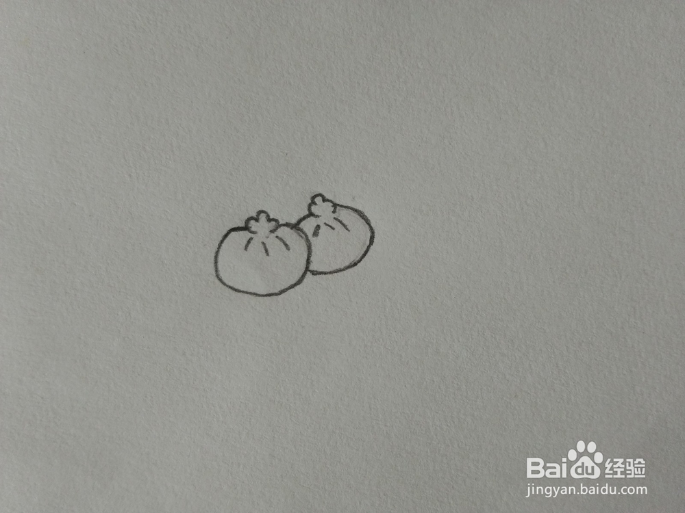 简笔画——怎么画一盘包子