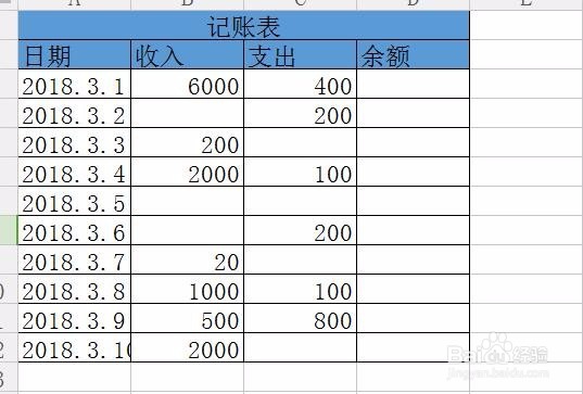 怎么用Excel制作自动记账表