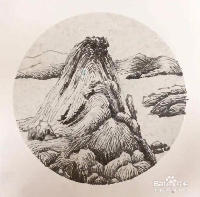 国画淡彩山水教程步骤详解