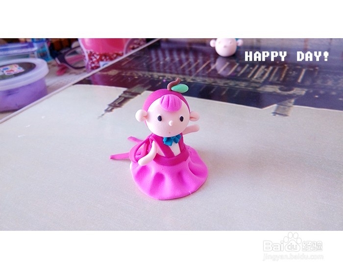 Q版超萌物超轻粘土教程：[6]呆萌苹果妹