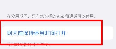 苹果停用时间如何配置明天前保持停用时间打开