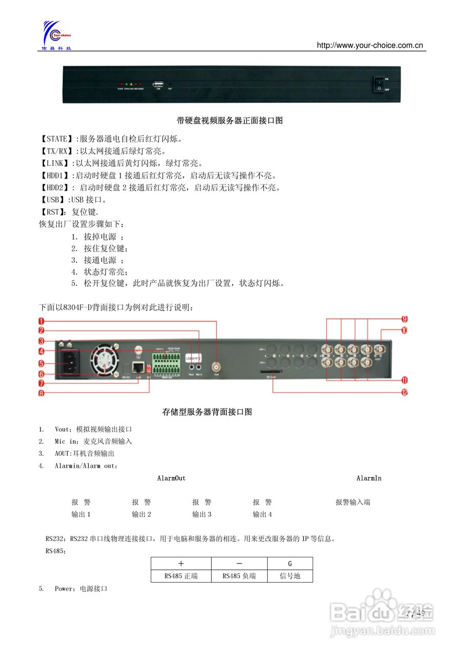 8300系列网络视频服务器使用手册（V2.0）:[1]