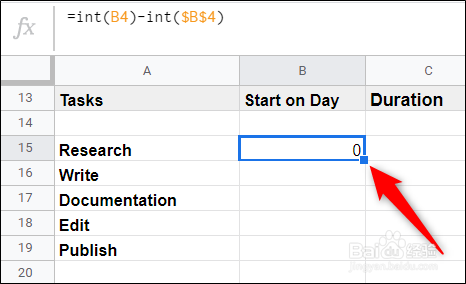 如何在Google表格中创建甘特图