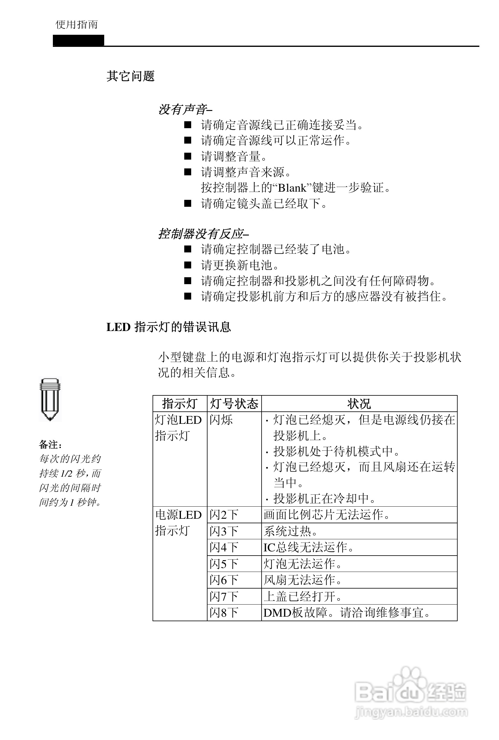 丽讯Vivitek D6202投影机说明书:[5]