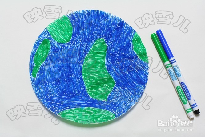 地球日手工：咖啡滤纸地球
