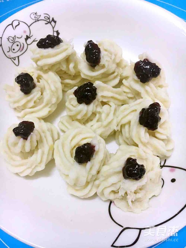 蓝莓山药泥的做法