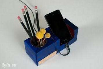 用包装盒做两用笔筒