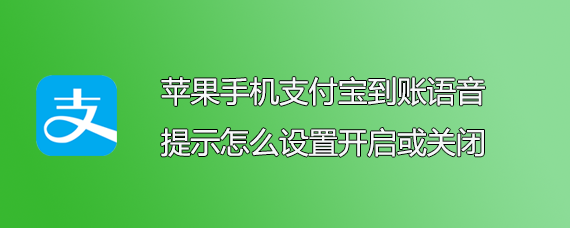 <b>苹果手机支付宝到账语音提示怎么设置开启或关闭</b>