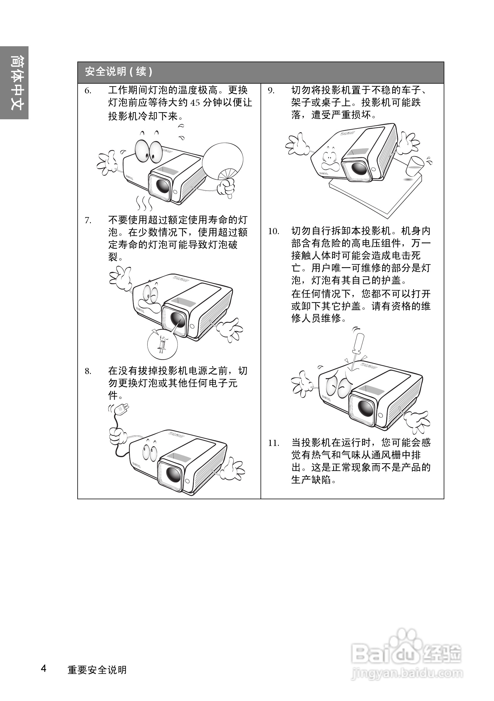 明基BenQ W1000型投影机说明书:[1]