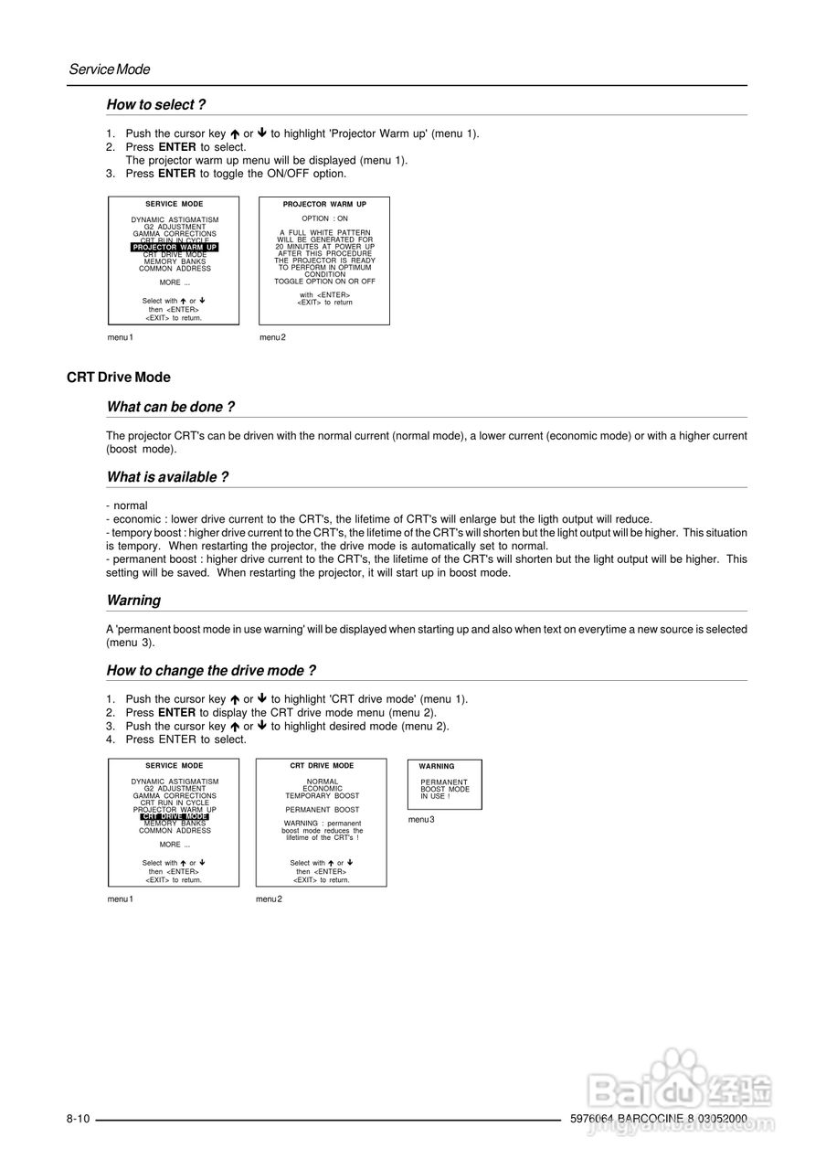 Barco巴可 Cine 8投影机说明书:[8]