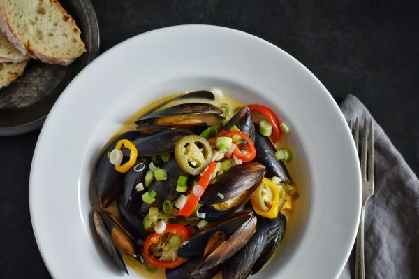 奶油苹果醋贻贝