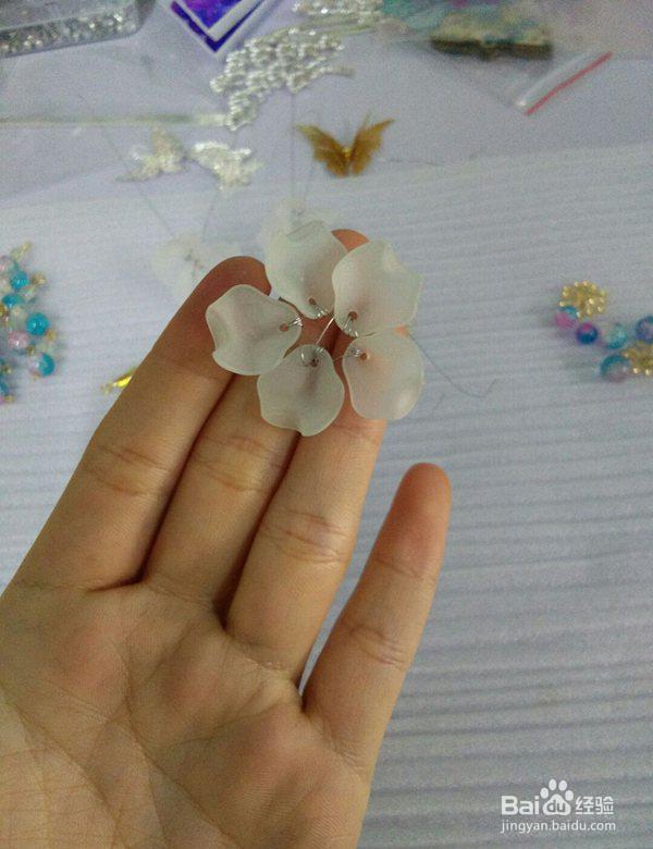 花瓣串珠花朵的diy教程