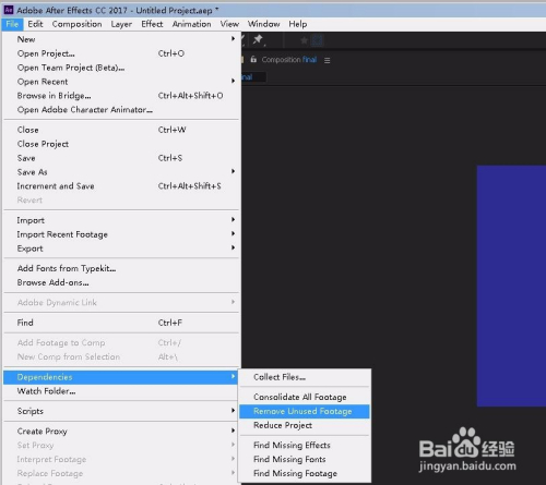 AE怎么打包素材以及整理工程