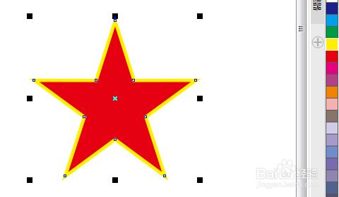 CorelDRAW X8怎样设置颜色及边框