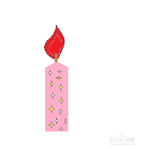 燃烧的蜡烛简笔画